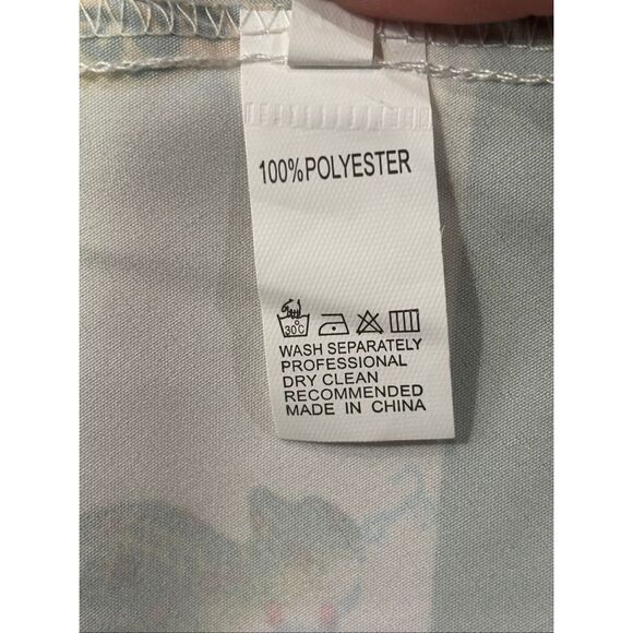 Women's White Spaghetti Strap Smocked Back Colorful Summer Dress Medium - Picture 9 of 9